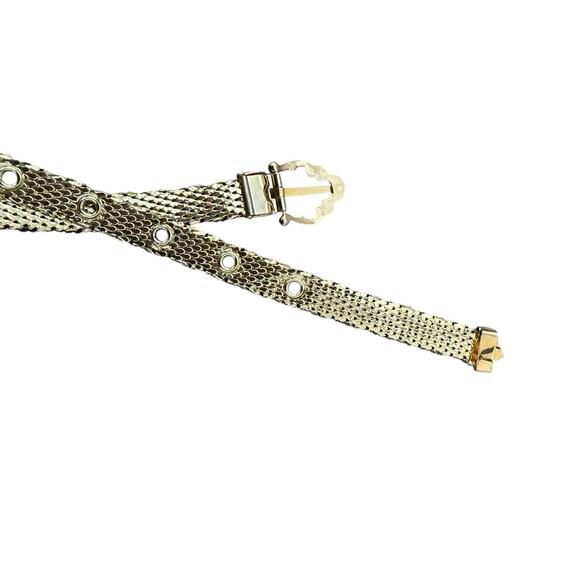 Vintage Gold Mesh Belt Ornate Buckle 38–39.5” Adjustable Glam Statement main image 5